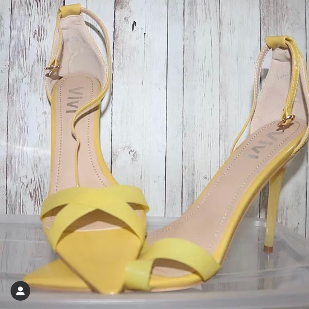Yellow Heel Sandals